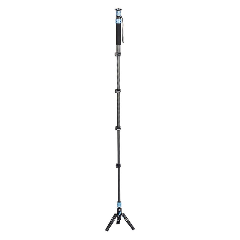 SIRUI P-325FS Monopod with Feet, 55" Carbon Fiber Professional Lightweight Travel Monopod for Cameras, Max Load 22lbs, 360Â° Panorama, 5-Section, Quick Release Plate - Image 4